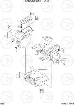 4072 CONSOLE BOX(LH/RH) R180LC-3, Hyundai