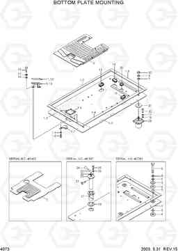 4073 BOTTOM PLATE MOUNTING R180LC-3, Hyundai