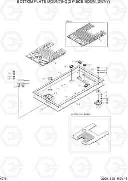 4075 BOTTOM PLATE MOUNTING(2 PIECE BOOM,2WAY) R180LC-3, Hyundai