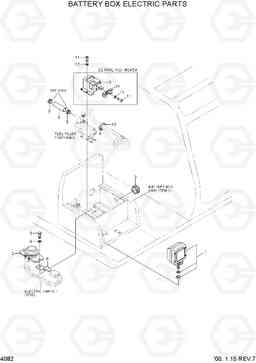 4082 BATTERY BOX ELECTRIC PARTS R180LC-3, Hyundai