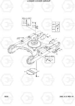 5020 LOWER COVER GROUP R180LC-3, Hyundai