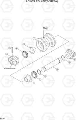 5030 LOWER ROLLER(SOREFA) R180LC-3, Hyundai