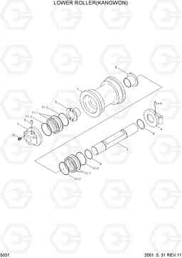 5031 LOWER ROLLER(KANGWON) R180LC-3, Hyundai