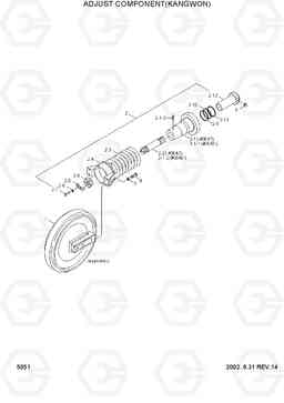 5051 ADJUST COMPONENT(KANGWON) R180LC-3, Hyundai