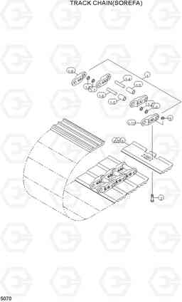 5070 TRACK CHAIN(SOREFA) R180LC-3, Hyundai
