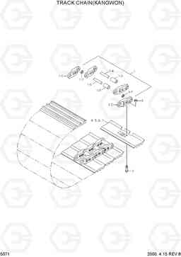 5071 TRACK CHAIN(KANGWON) R180LC-3, Hyundai