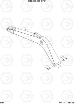 6011 BOOM(5.2M, STD) R180LC-3, Hyundai