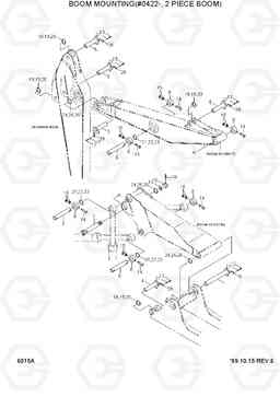 6015A BOOM MOUNTING(#0422-, 2 PIECE BOOM) R180LC-3, Hyundai