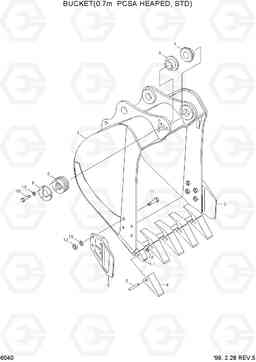 6040 BUCKET(0.7M3 SAE HEAPED, STD) R180LC-3, Hyundai