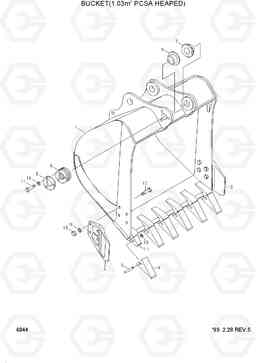 6044 BUCKET(1.03M3 SAE HEAPED) R180LC-3, Hyundai