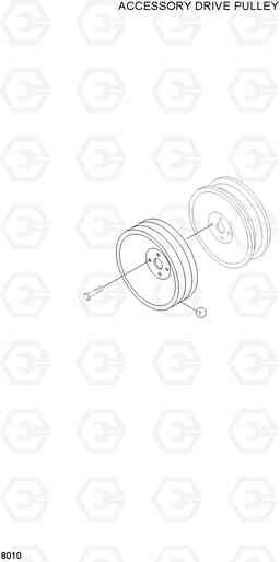 8010 ACCESSORY DRIVE PULLEY R180LC-3, Hyundai