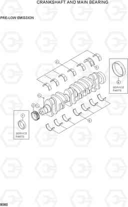 8060 CRANKSHAFT AND MAIN BEARING R180LC-3, Hyundai