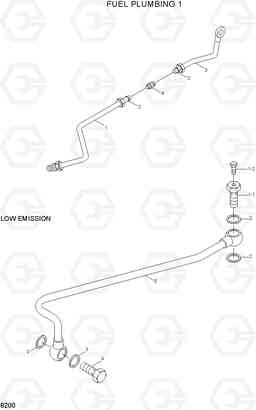 8200 FUEL PLUMBING 1 R180LC-3, Hyundai