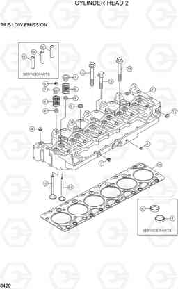 8420 CYLINDER HEAD 2 R180LC-3, Hyundai