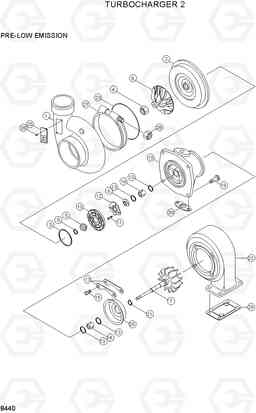 8440 TURBOCHARGER 2 R180LC-3, Hyundai