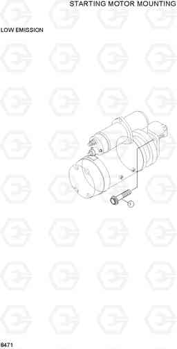 8471 STARTING MOTOR MOUNTING R180LC-3, Hyundai