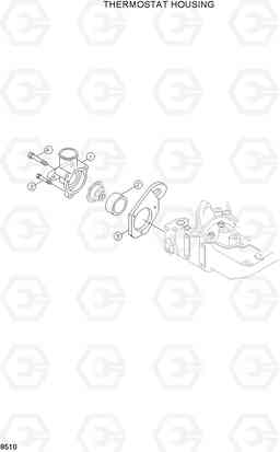 8510 THERMOSTAT HOUSING R180LC-3, Hyundai