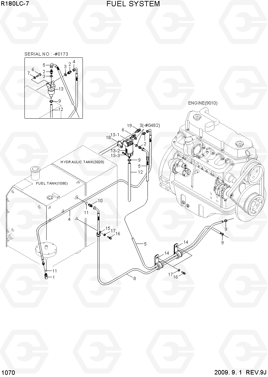 1070 FUEL SYSTEM R180LC-7, Hyundai