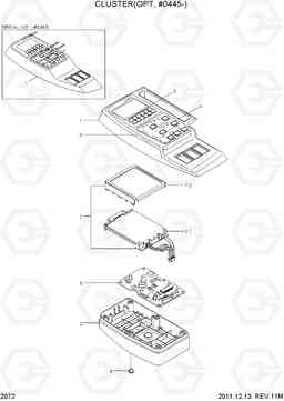 2072 CLUSTER(OPT, #0445-) R180LC-7, Hyundai