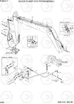 3450 QUICK CLAMP HYD PIPING(#0066-) R180LC-7, Hyundai