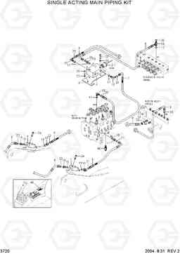 3720 SINGLE ACTING MAIN PIPING KIT R180LC-7, Hyundai