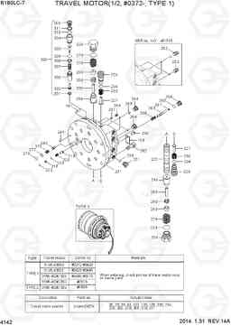 4142 TRAVEL MOTOR(1/2, #0372-, TYPE 1) R180LC-7, Hyundai