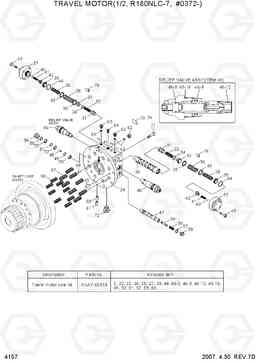 4157 TRAVEL MOTOR(1/2, R180NLC-7, #0372-) R180LC-7, Hyundai