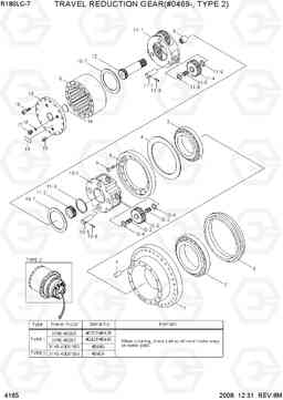 4165 TRAVEL REDUCTION GEAR(#0469-, TYPE 2) R180LC-7, Hyundai