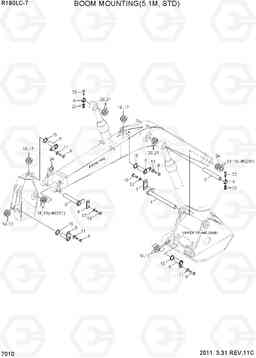 7010 BOOM MOUNTING(5.1M, STD) R180LC-7, Hyundai