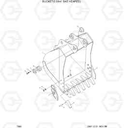 7350 BUCKET(0.89M3 SAE HEAPED) R180LC-7, Hyundai