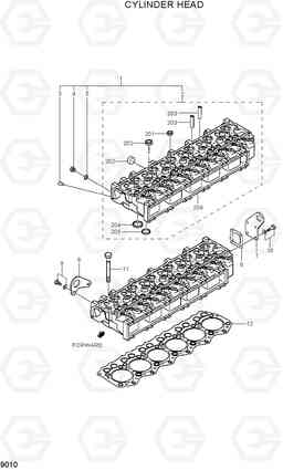 9010 CYLINDER HEAD R180LC-7, Hyundai