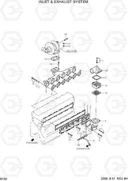 9130 INLET & EXHAUST SYSTEM R180LC-7, Hyundai