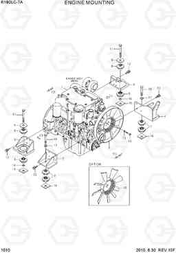 1010 ENGINE MOUNTING R180LC-7A, Hyundai