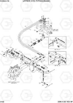 3100 UPPER HYD PIPING(BASE) R180LC-7A, Hyundai