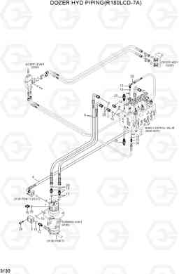 3130 DOZER HYD PIPING(R180LCD-7A) R180LC-7A, Hyundai