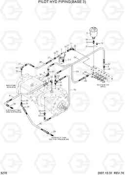 3270 PILOT HYD PIPING(BASE 3) R180LC-7A, Hyundai