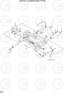 3451 QUICK CLAMP(HOOK TYPE) R180LC-7A, Hyundai