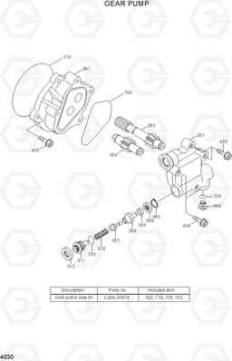 4030 GEAR PUMP R180LC-7A, Hyundai