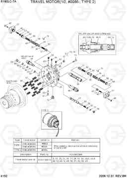 4150 TRAVEL MOTOR(1/2, #0086-, TYPE 2) R180LC-7A, Hyundai