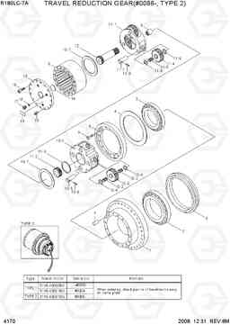 4170 TRAVEL REDUCTION GEAR(#0086-, TYPE 2) R180LC-7A, Hyundai