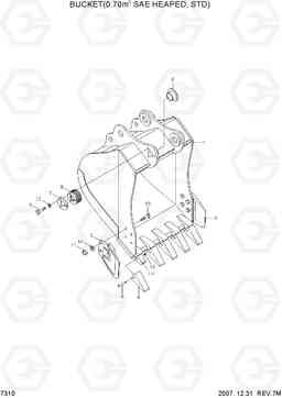 7310 BUCKET(0.76M3 SAE HEAPED, STD) R180LC-7A, Hyundai