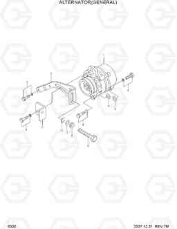 9330 ALTERNATOR(GENERAL) R180LC-7A, Hyundai