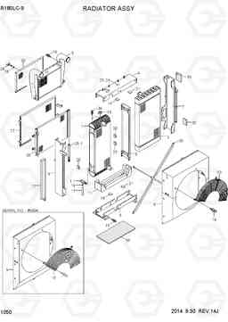 1050 RADIATOR ASSY R180LC-9, Hyundai