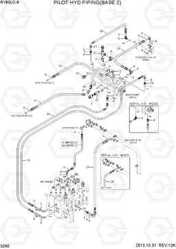 3260 PILOT HYD PIPING(BASE 2) R180LC-9, Hyundai