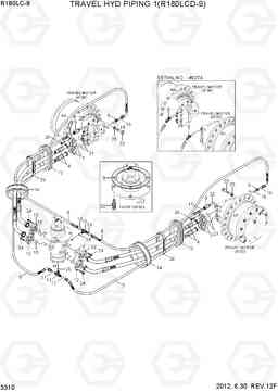 3310 TRAVEL HYD PIPING 1(R180LCD-9) R180LC-9, Hyundai