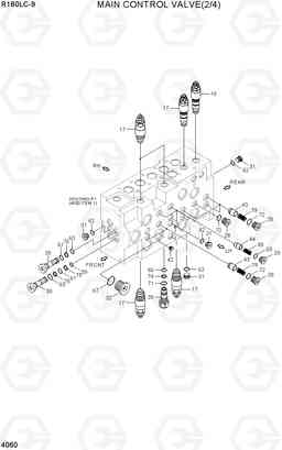 4060 MAIN CONTROL VALVE(2/4) R180LC-9, Hyundai