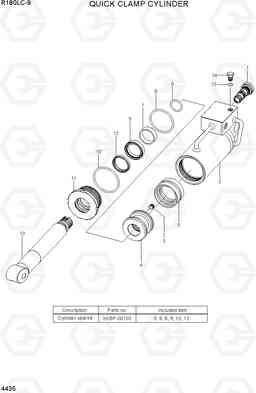 4435 QUICK CLAMP CYLINDER(-#0102) R180LC-9, Hyundai