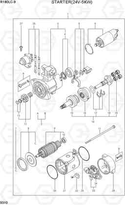 9310 STARTER (24V-5KW) R180LC-9, Hyundai