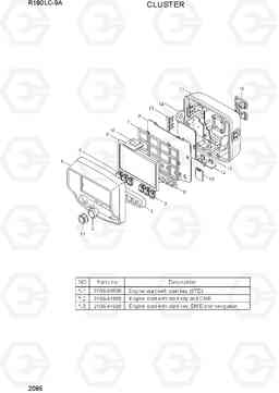 2085 CLUSTER R180LC-9A, Hyundai