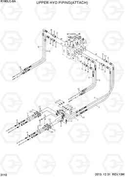 3110 UPPER HYD PIPING(ATTACH) R180LC-9A, Hyundai